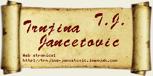 Trnjina Jančetović vizit kartica